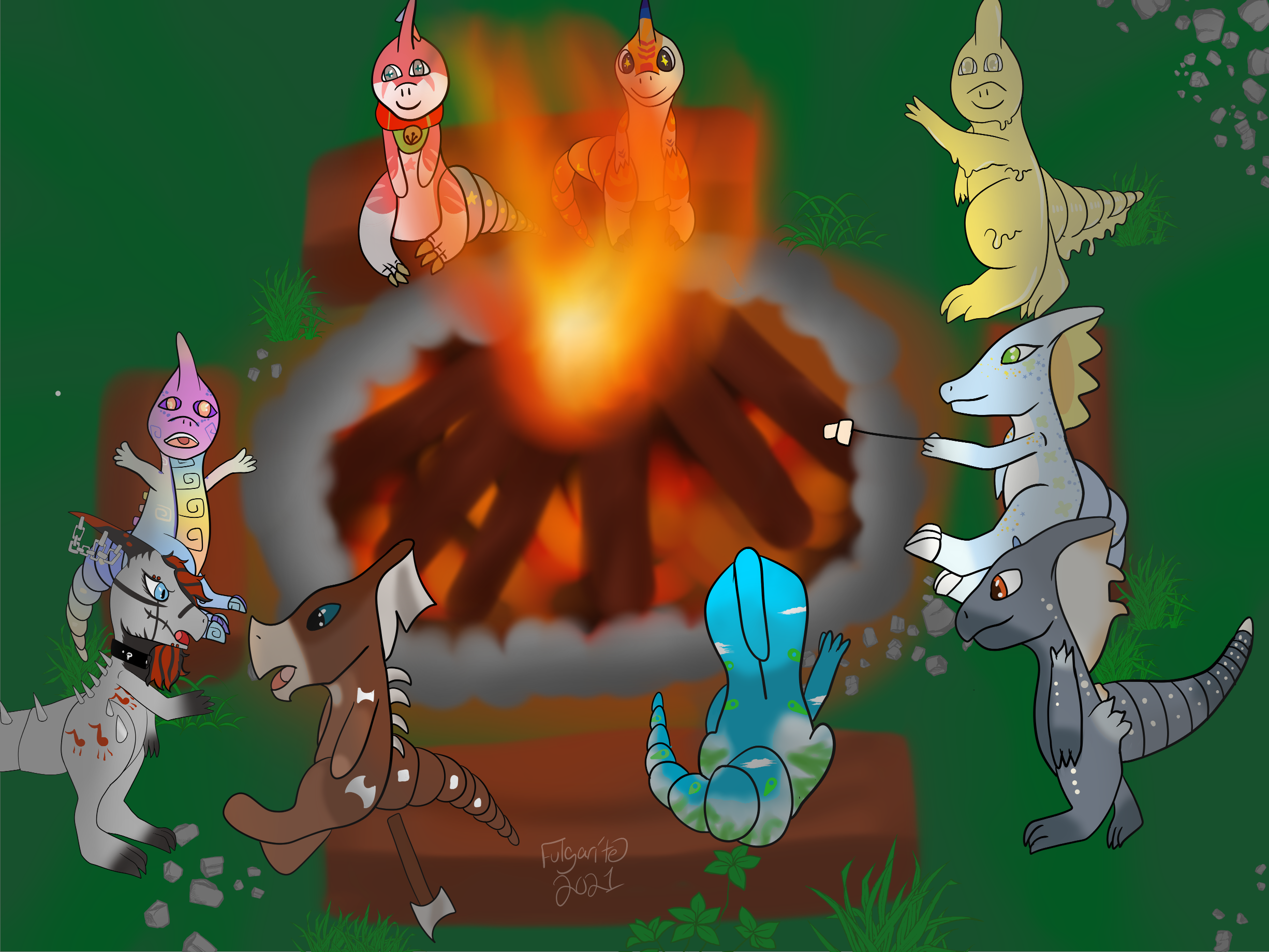 [Gift] Hanging out around a bonfire